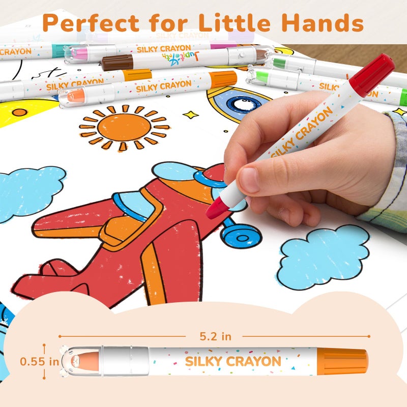 JUPITEARTH 36-Color Crayons for Toddlers 1-3 and Kids 4-8  Non-Toxic Washable Crayons  Ultra-Silky Easy-Grip Art Supplies  Ideal Coloring Gift for Boys and Girls - Image 2